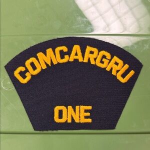 Comcargu Black and Gold Embroidered naval Patch